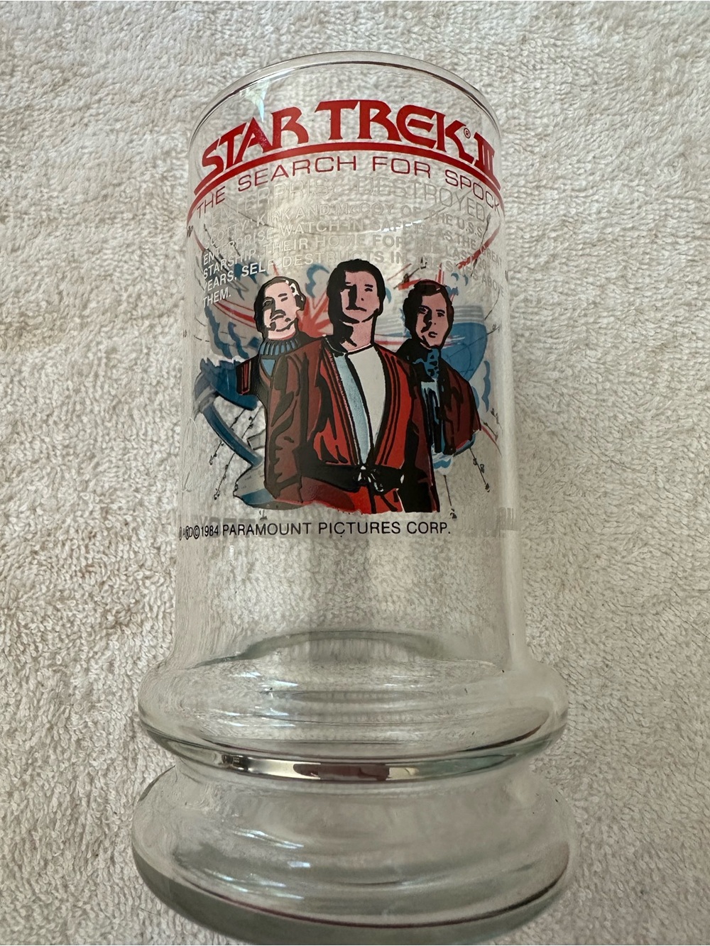 Star Trek IIl The Search for Spock Promotional Glass Taco Bell
